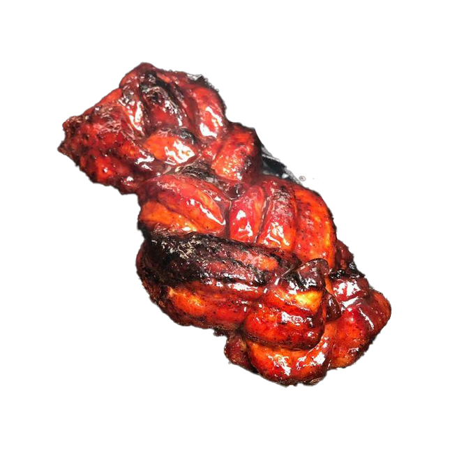 Home Made Pork Belly Ponytail met Bughouse Rub 1000 gram