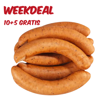 Home Made WEEKDEAL: BBQ Worst Bughouse Pulled Pork x 80 gram 10 + 5 GRATIS