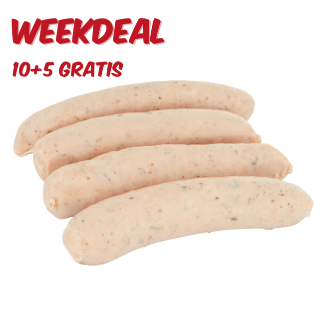 Home Made WEEKDEAL: BBQ Worst Tuinkruiden 80 gram 10 + 5 GRATIS