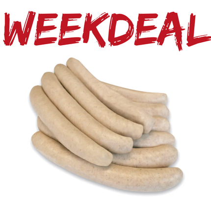 Home Made Weekdeal: Duitse Braadworst 5 x 100 gram