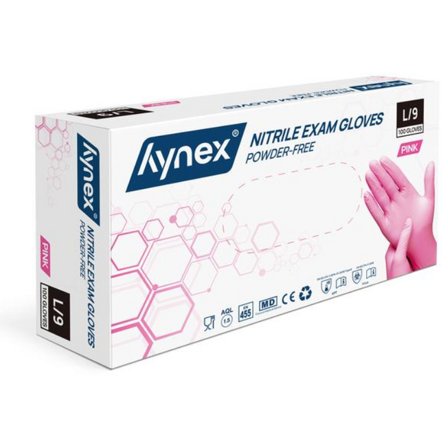 Hynex Hynex Nitril Handschoenen Xtra Strong Roze 100 stuks Large