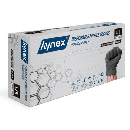 Hynex Hynex Nitril Handschoenen Xtra Strong Zwart 100 stuks Large