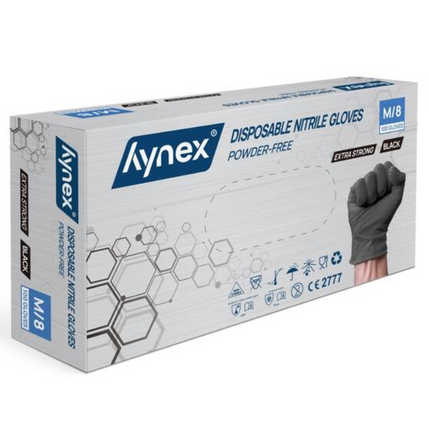 Hynex Hynex Nitril Handschoenen Xtra Strong Zwart 100 stuks Medium