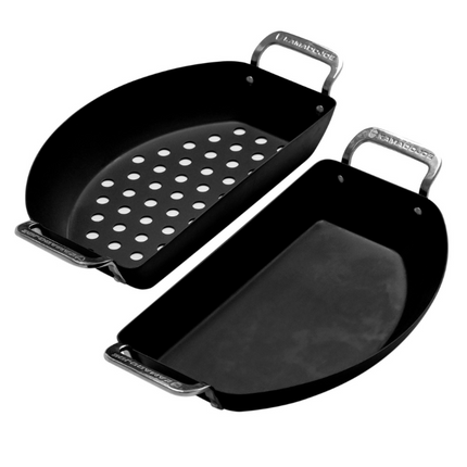 Kamado Joe Kamado Joe Karbon Steel Half Moon Pan Set
