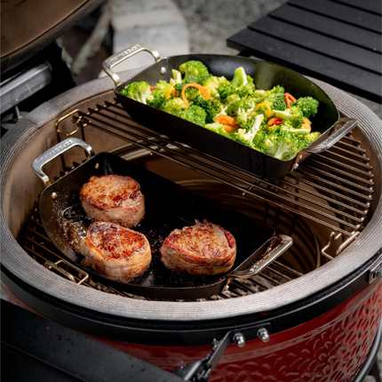 Kamado Joe Kamado Joe Karbon Steel Half Moon Pan Set