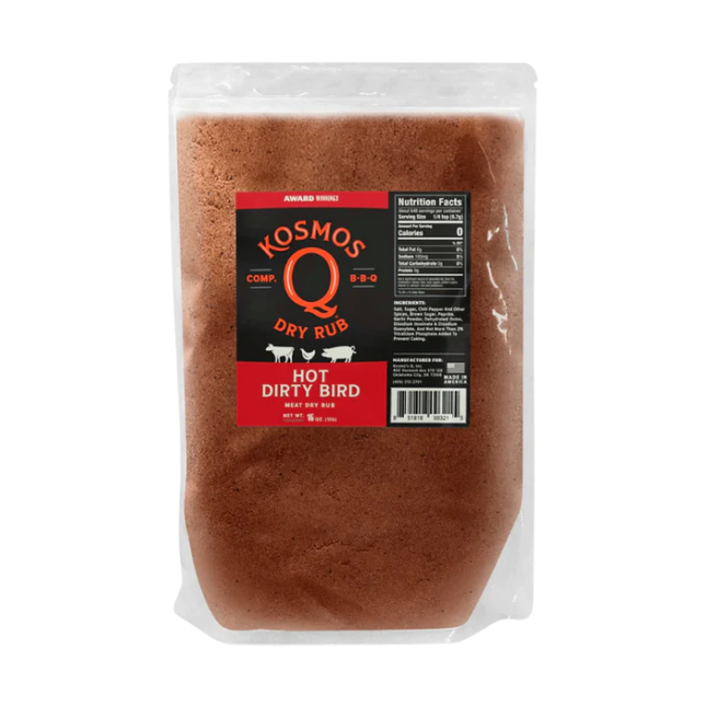 Kosmos Kosmos Dirty Bird Hot BBQ Rub 16 oz