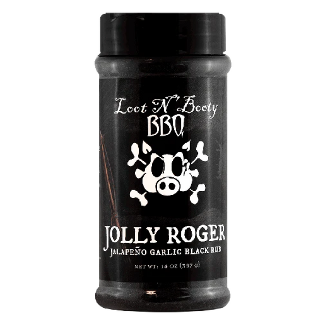 Loot n Booty Loot n Booty BBQ Jolly Roger Jalapeño Garlic Black Rub 14 oz