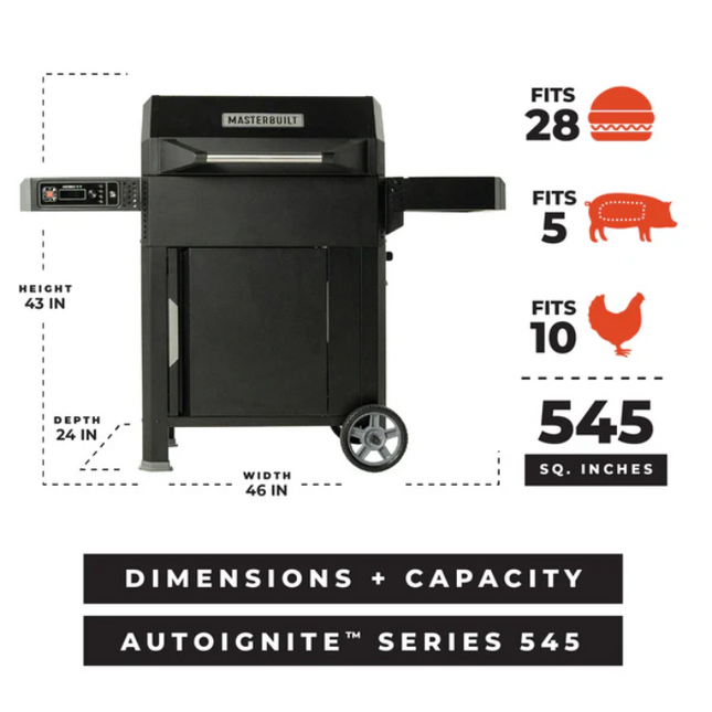 Masterbuilt Masterbuilt AutoIgnite 545 Digital Charcoal Grill