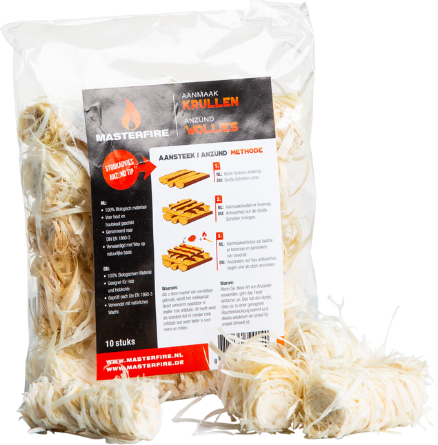 Masterfire Masterfire Aanmaak Wokkels 10 stuks