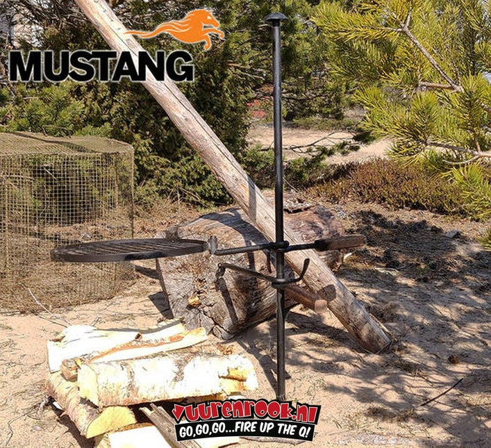 Mustang Mustang Kampvuur BBQ Set Staal Smederij Kwaliteit
