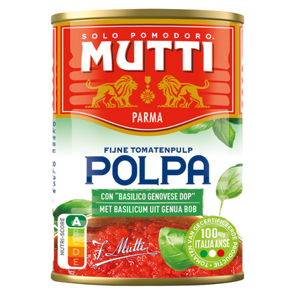 Mutti Mutti Polpa Di Pomodoro Basilico 400 Gram