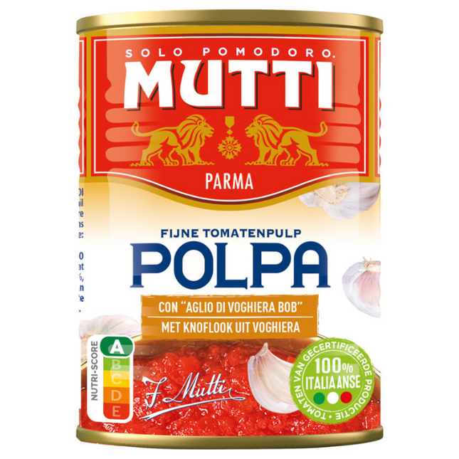 Mutti Mutti Polpa Di Pomodoro Knoflook 400 Gram