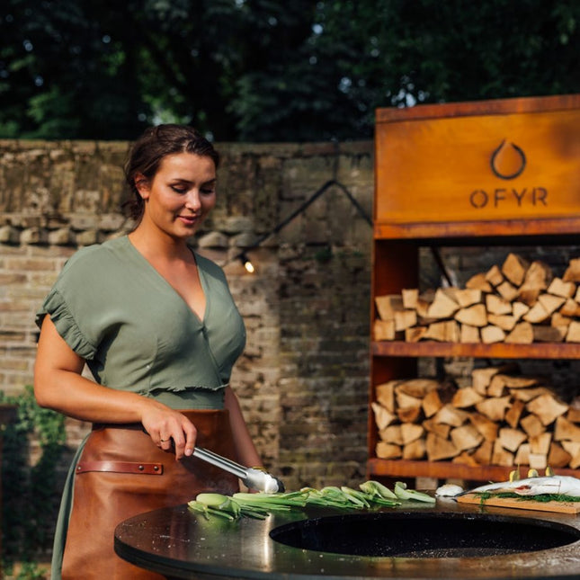 OFYR OFYR Leren Schort Bruin