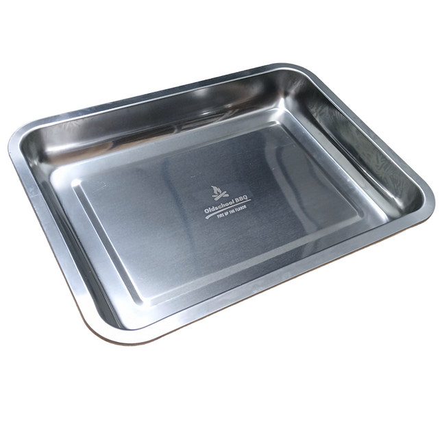 Oldschool Oldschool BBQ RVS BBQ Schaal Large 39,5 x 29,5 cm