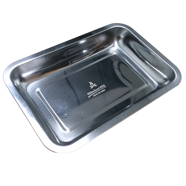 Oldschool Oldschool BBQ RVS BBQ Schaal Small 31.5 x 21.5 cm