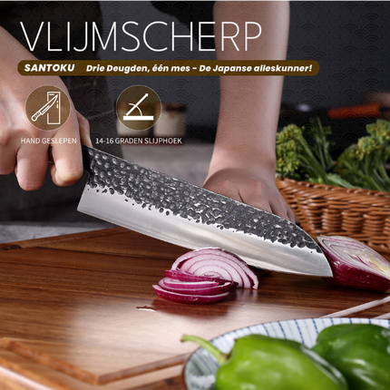 Paudin Paudin Hammer Black Santoku Mes 17,5 cm
