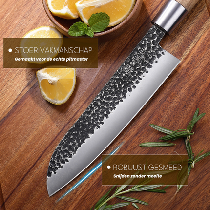 Paudin Paudin Hammer Black Santoku Mes 17,5 cm
