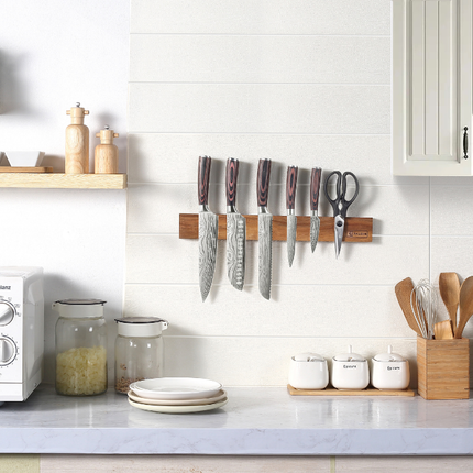 Paudin Paudin Magnetische Messenhouder Acaciahout 45 cm