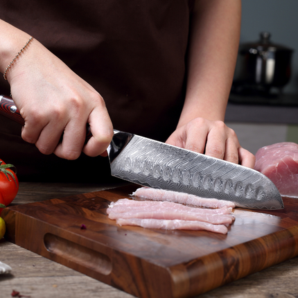 Paudin Paudin Plume Luxe Damascus Santoku Mes 17,5 cm