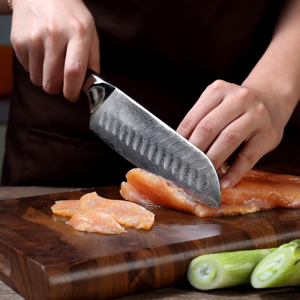 Paudin Paudin Plume Luxe Damascus Santoku Mes 17,5 cm