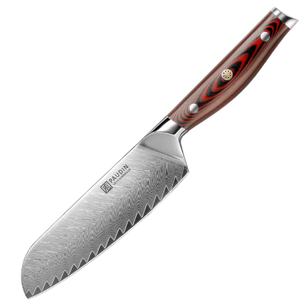 Paudin Paudin Plume Luxe Damascus Santoku Mes 17,5 cm