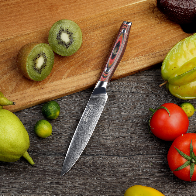 Paudin Paudin Plume Luxe Damascus Universeel Mes 12 cm