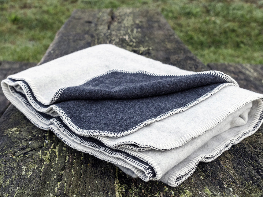 Petromax Petromax Wollen Deken Wit/Grijs 150 x 200 cm