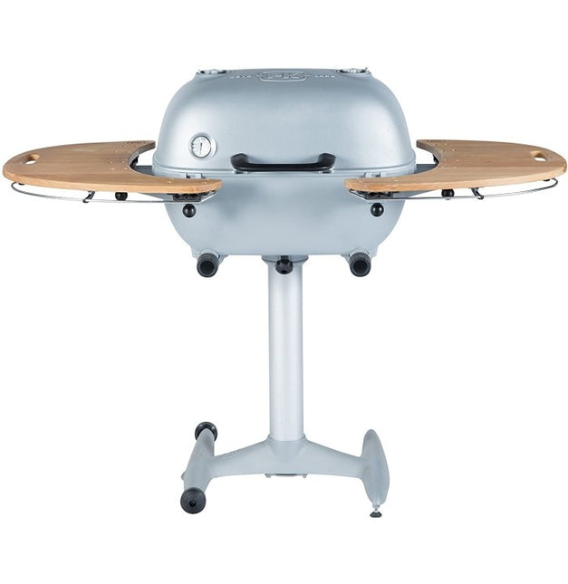 PK Grill PK360 Grill & Smoker Silver Met Teakhouten Zijtafels