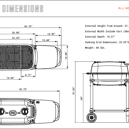 PK Grill The Original PK300 Grill&Smoker Graphite