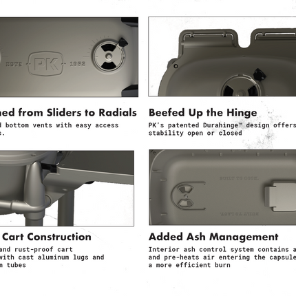PK Grill The Original PK300AF Grill&Smoker Blue Franklin Edition