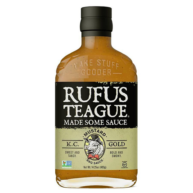 Rufus Teague Sorry We Lost The Date... Rufus Teague KC Gold Mustard BBQ Sauce 14.25 oz