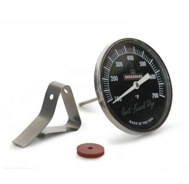 Smokeware Smokeware RVS Thermometer Zwart °F 82mm