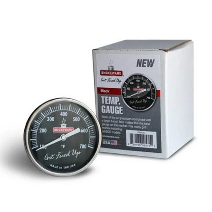 Smokeware Smokeware RVS Thermometer Zwart °F 82mm