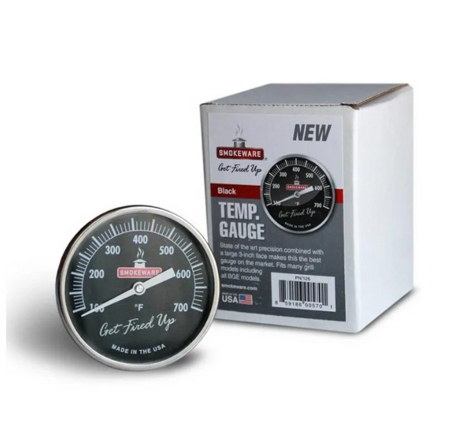 Smokeware Smokeware RVS Thermometer Zwart °F 82mm