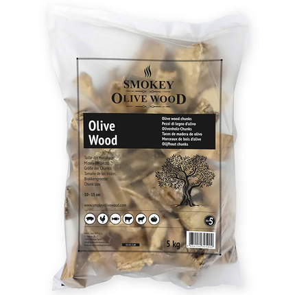Smokey Olive Wood Smokey Olive Wood Olijf Chunks 1,5 kg