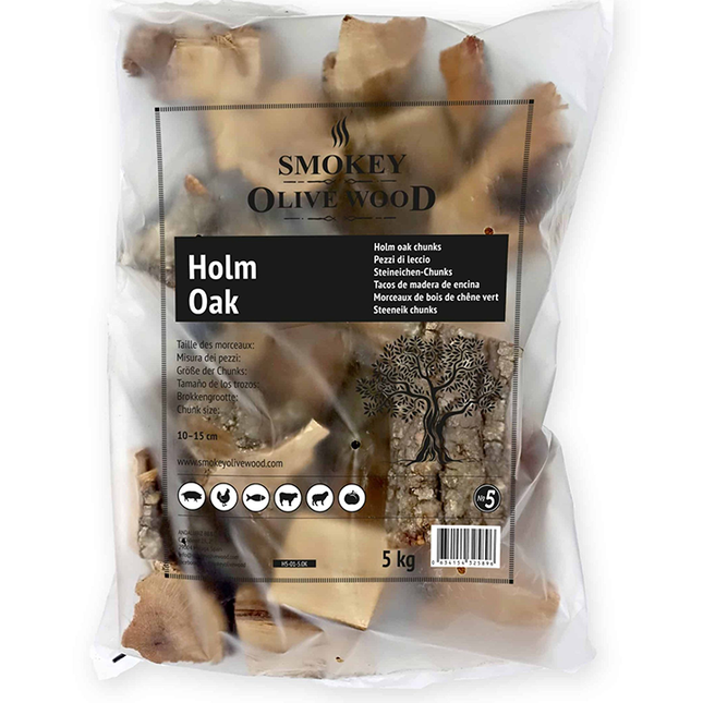 Smokey Olive Wood Smokey Olive Wood Steeneik Chunks 1,5 kg