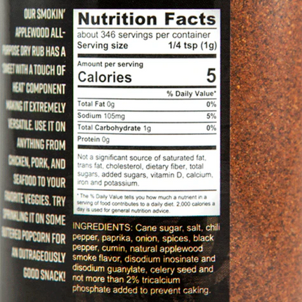 Smokin Hoggz Smokin Hoggz All-Purpose Smokin Applewood Rub 12.2oz