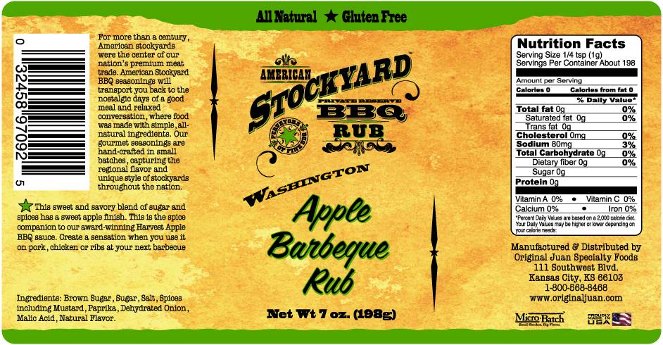 Stockyard Stockyard Apple BBQ Rub 7oz