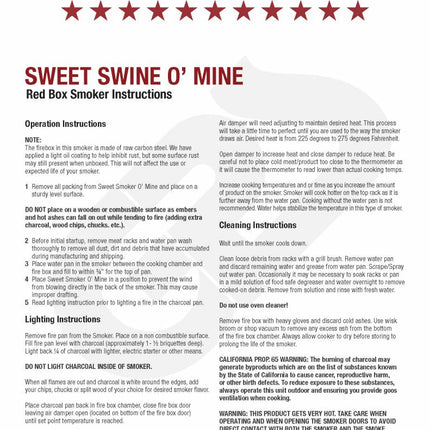 Sweet Swine Red Box Smoker (Reverse Flow Competition Smoker)