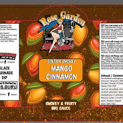 The Rose Garden The Rose Garden Golden Smokey Mango Cinnamon Sauce 500 ml