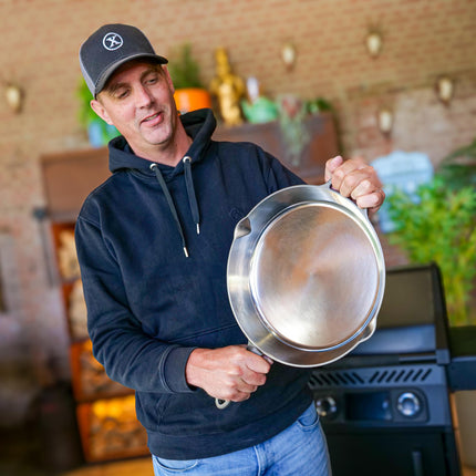 The Windmill Cast Iron PitmasterX Hand Polished Skillet