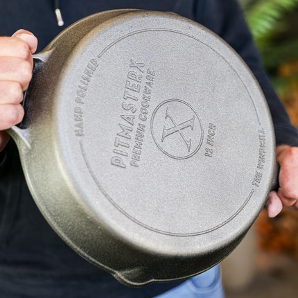 The Windmill Cast Iron PitmasterX Hand Polished Skillet