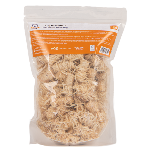 The Windmill Cast Iron The Windmill Fire Starters / Wokkels Circa 90 stuks / 1.2 kg