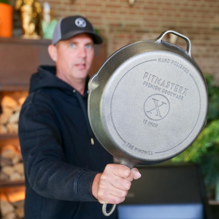 The Windmill Cast Iron The Windmill PitmasterX Hand Polished Skillet