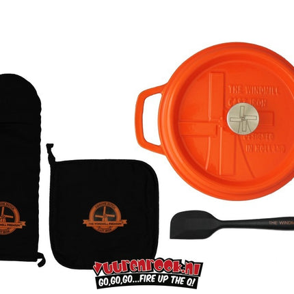 The Windmill Cast Iron The Windmill Premium Emaille BBQ Pan Medium