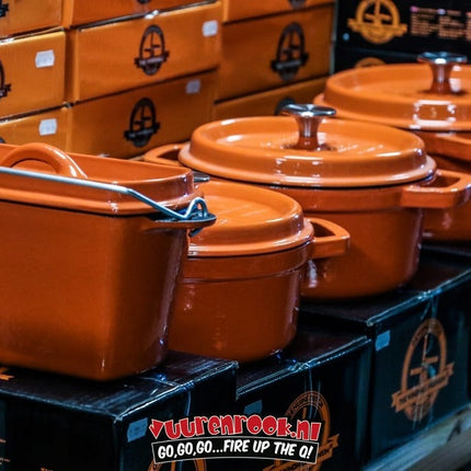 The Windmill Cast Iron The Windmill Premium Emaille BBQ Pan Small