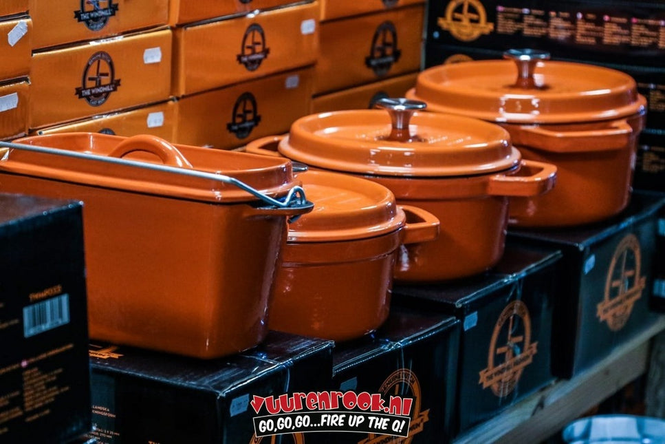 The Windmill Cast Iron The Windmill Premium Emaille BBQ Pan Small