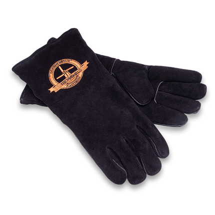 The Windmill Cast Iron The Windmill set van 2 lederen BBQ handschoenen