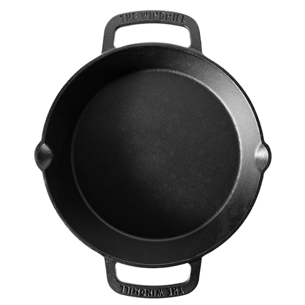 The Windmill Cast Iron The Windmill Skillet Large met 2 Handvaten
