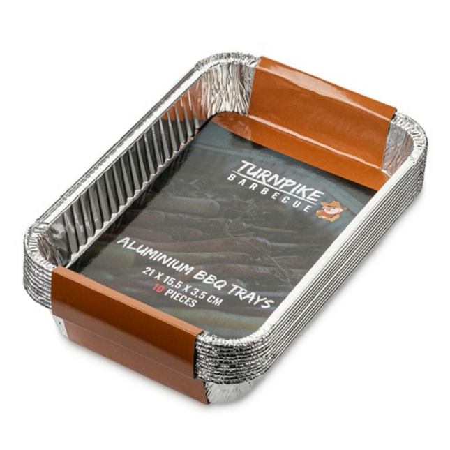 Turnpike Barbecue Turnpike BBQ Aluminium Drip Pan 23 x 17 x 4 cm 10 stuks